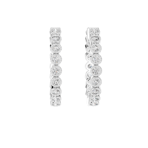 0.36ct Lab Diamond & <b>Moissanite</b> Hoop <b>Earrings</b> for Women VVS-VS EF Clarity 18KT, 14KT, 10KT Gold & 925 Silver Rose, - Product Image 3