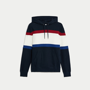 Sweat-shirt à capuche pour homme, 100% coton, coupe ajustée, manches longues, couleur unie, mode décontractée, poche, broderie, thermique d'hiver - Product Image 5