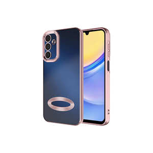 Coque en silicone ASMA Omega pour Samsung Galaxy A15, protection premium or rose avec fenêtre de logo et protection de l'appareil photo - Product Image 1