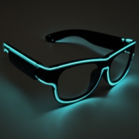 Gafas LED Recargables por USB de un Solo Color para Fiestas de Pascua y Halloween, Ecológicas, Duraderas, No Tóxicas, Gadget Novedoso