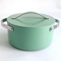 Casserole moderne en céramique et acier inoxydable, compatible induction, passe au four, conserve la chaleur plus longtemps, passe au lave-vaisselle, écologique, pour fondue