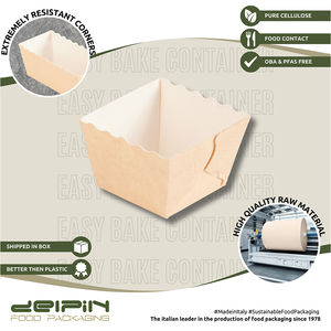 Moldes cuadrados personalizables para tartas de ciruela hechos en Italia, Celulosa pura, antiadherente, aptos para microondas y horno - Product Image 3