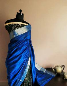 Nuevo Saree de Algodón Puro Mul Estampado a Mano de Primera Calidad, Unisex, para Fiestas, Listo para Exportar, UDDUP, India, Pakistán - Product Image 6