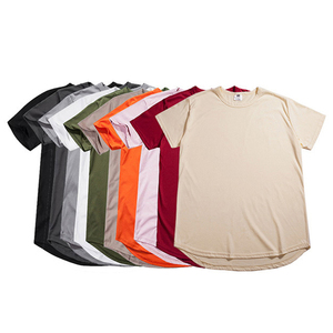 เสื้อยืดผู้ชาย MNO ไซส์ใหญ่ ทรงยาว คอกลม แขนสั้น สีพื้น ผ้าฝ้าย 70% โพลีเอสเตอร์ 30% สวมใส่สบายๆ - Product Image 1