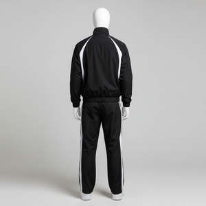 Veste de sport à demi-fermeture éclair coupe-vent en nylon personnalisée tenues d'hiver solides survêtements à demi-fermeture éclair écologiques personnalisés - Product Image 2