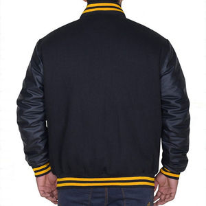 Chaqueta Universitaria Personalizada con Bordado para Hombre, Talla Grande, Estilo Béisbol, Cuero, Parche de Estrella, Chaqueta de Invierno para Hombre - Product Image 3