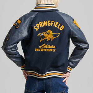 Cropped Design Trendy Fashion Women Varsity Jacket Slim Fit Casual Wear Modern Style Breathable <b>Quilted</b> Fleece Knitted Cotton - Product Image 2