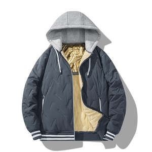 Chaqueta de Algodón para Parejas, Chaqueta de Algodón Gruesa y Cálida con Capucha Desmontable para Hombre - Product Image 2