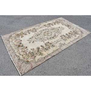 พรมหญ้าทะเลขนสัตว์สไตล์ตุรกีโบราณสีเขียวเบจคลาสสิกขนาด5.5x8.7ฟุตงานเย็บปะต่อกันสำหรับห้องนั่งเล่นในบ้านดีไซน์สี่เหลี่ยมผืนผ้าห้องโถง - Product Image 3