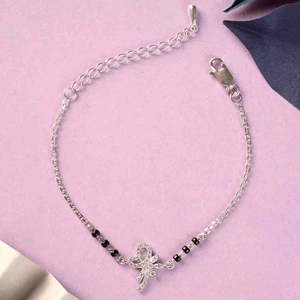 Compre Pulseras Mangalsutra de Plata Pura con Cuentas Finas, Regalo para Esposas - Product Image 2