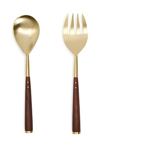 ชุดจานชามทองเหลืองสำหรับเสิร์ฟอาหารทำมือคุณภาพสูงชุดเสิร์ฟสลัด - Product Image 6