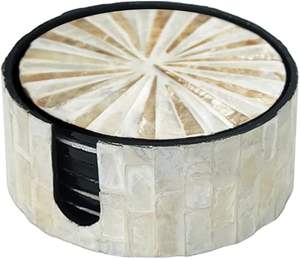 Posavasos de Nácar de Primera Calidad, Hechos a Mano, Estilo Bohemio, Ecológicos, para Mesas de Mármol, Madera y Vidrio, Precio al por Mayor - Product Image 6