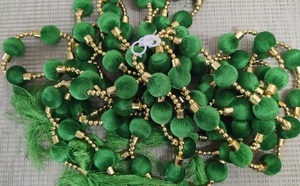 พวงมาลัยตกแต่งลูกปัดกำมะหยี่เหมาะสำหรับงานแต่งงานปีใหม่จีนฉากหลังเวทีเวทีคริสต์มาสและของตกแต่งวิหาร - Product Image 2