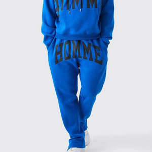 Sudadera con capucha personalizada con logotipo de diseño de alta calidad Fabricante Sudaderas con capucha y sudaderas para hombre Cremallera completa DTG Logo Chándal acampanado - Product Image 2