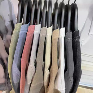 เสื้อยืดตัวยาวผ้าถักยาวสำหรับผู้ชายทรงโอเวอร์ไซส์ทำจากผ้าฝ้าย100% GSM 250ออกแบบได้ตามที่ต้องการ - Product Image 4