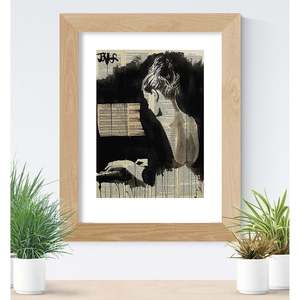 Impresión Art Deco de Loui Jover 'Her Sonata' en Papel Enmarcado para Colgar en la Pared de la Oficina o Sala de Estar - Product Image 2