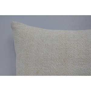 Beige Toile Patchwork Laine Kantha Oreiller 16x24 Pouces Coussin De Luxe Tissé Soie Vintage Floral Brodé Impression Portable Literie - Product Image 2