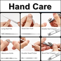 Kit de manucure et pédicure professionnel 20-en-1 en acier inoxydable, comprenant un ensemble de coupe-ongles pour hommes et femmes, étui de voyage, couleur personnalisée