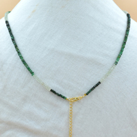 Joyería fina plata esterlina 925 corte Multi Esmeralda Gro COLLAR COLGANTE de piedras preciosas