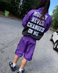 Joggers de verano para hombre, bordado personalizado, logotipo estampado, cortavientos, media cremallera, pantalones cortos de nailon, conjuntos cortos atléticos, chándales para hombre - Product Image 3