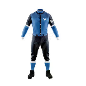 Ensemble d'uniformes de baseball respirants de haute qualité, légers, 100% polyester, personnalisables, uniformes pour hommes adultes - Product Image 2
