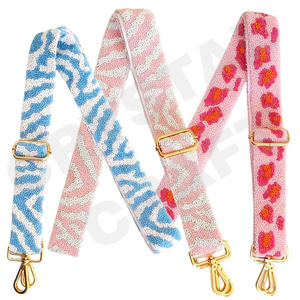 Sangles de sac de perles de rocaille réglables multiples Accessoires de mode avec forme et design personnalisés Sangle de sac à main perlée - Product Image 1