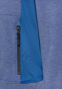 Pull-over décontracté à capuche pour hommes, tissu polaire à motif solide, col double couche, 100% coton, respirant, séchage rapide, hiver - Product Image 5