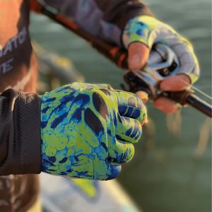 Guante de pesca bordado con logotipo personalizado, guantes de pesca profesionales de alta calidad, guantes de cuero cómodos para exteriores en MOQ bajo - Product Image 4