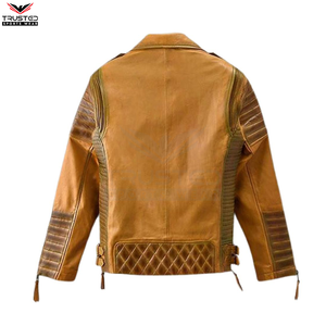 Veste en cuir véritable pour homme, mode hivernale, fabriquée au Pakistan, col montant, toile unie, fermeture éclair sur le devant, imperméable, OEM, direct - Product Image 2