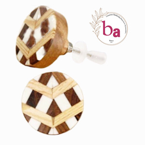 Boutons industriels en bois Chevron en résine pour chambre à coucher Hot Selling Door Drawer Cabinet Cupboard Handle Tires for Kitchen Dresser - Product Image 1