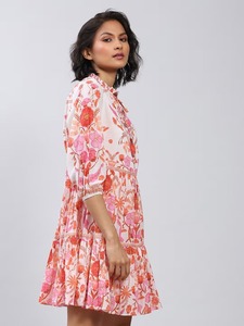 Vestido de mujer con estilo de algodón hecho a mano indio, ropa de verano, regalo de novia personalizado, vestido estampado colorido, ecológico Natural - Product Image 4