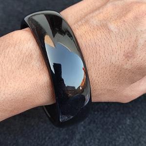 Nuevo diseño geométrico marrón resina pulsera nicho diseño novias brazalete moda resina joyería - Product Image 2