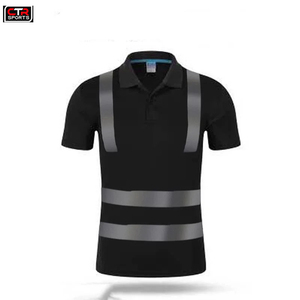 Polo DE SEGURIDAD Hi Viz Ropa reflectante de secado rápido de alta visibilidad con cinta reflectante de trabajo nocturno Logotipo personalizable - Product Image 5