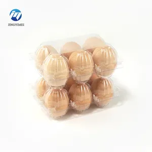 Clear Plastic Egg Cartons Square for 6 Holes Factory Wholesale