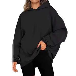 400g 100% coton pull à capuche pour femmes lourd polaire Streetwear Logo personnalisé broderie décontracté mode bleu sweat - Product Image 1