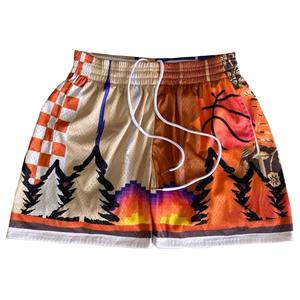 Hot Selling New Arrival 100% Polyester Mesh sports <b>Shorts</b> Casual Mid <b>Waist</b> Double Layer Breathable and Custom Size <b>Low</b> MOQ - Product Image 5