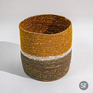 Panier de rangement pliable en jute naturel tissé à la main pour l'organisation de la maison, la pépinière ou la décoration de la salle de bain - Product Image 3