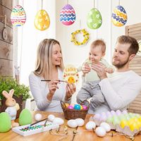 Vietnam DIY Craft Egg Blank Ausschnitte Malerei Tags Frühling Kinder Holz Ostern Ornament Dekoration