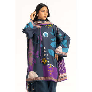 IUSTKSD-1372 Traje Casual Estampado Khaddar de 3 Piezas - Product Image 3