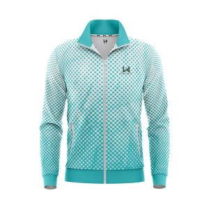 Veste à col montant en polyester 100% pour hommes personnalisée High Street Style brodé formel lâche fermeture éclair avant Patchwork Design printemps - Product Image 4