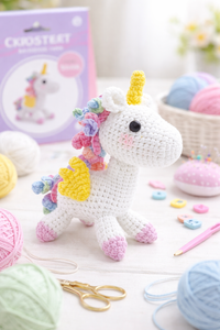 Kit de Ganchillo para Hacer un Unicornio <span class=keywords><strong>Amigurumi</strong></span> - Manualidades al por Mayor OEM/ODM para <span class=keywords><strong>Principiantes</strong></span> con Hilo de Algodón - Product Image 5
