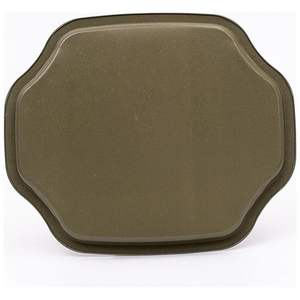 Plateau à fruits en aluminium fantaisie à bord incurvé ondulé, design floral vert pastel moderne, 278x332 mm, pour la cuisine et la maison, modèle Kontensan - Product Image 3