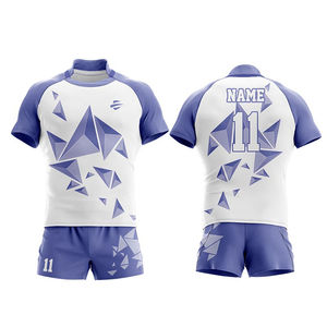 Vente en gros Ensemble d'uniformes de rugby personnalisés pour garçons Vêtements de sport respirants avec sublimation Nom de l'équipe Conception personnalisée pour hommes - Product Image 2