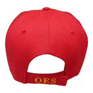 Gorra de acrílico roja 100% con bordado de sombra de la Orden de la Estrella del Este de Mason OES, gorra de regalia con letras bordadas, gorras personalizadas de hip hop - Product Image 3