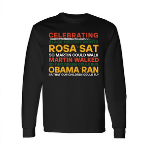 T-Shirt a Maniche Lunghe con Stampa 'Inspirational Power Leaders' per il Mese della Storia - Magliette Promozionali Premium - Product Image 2