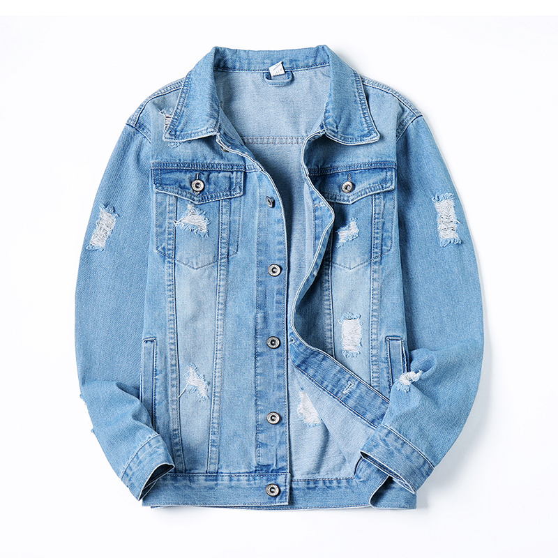 Custom Repair Denim Jacket Vintage Trendy Style