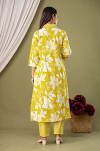 ชุดผ้าวาติกันคุณภาพระดับพรีเมี่ยมสำหรับผู้หญิงชุด kurti สามชิ้นพิมพ์ลายดิจิตอลแบบสองมือ - Product Image 4