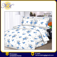 Draps de lit double king size en coton pur de luxe pour hôtel, design floral traditionnel, tissage à la main, avec taies d'oreiller, fabricant Neelkamal