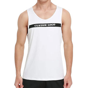 OEM vente en gros nouvel arrivage de gilet de fitness en coton de couleur pure musculation stringer gym débardeurs hommes garçon gym fitness gilet débardeur - Product Image 1