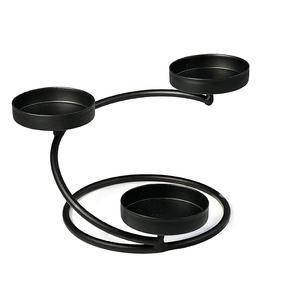 Luxury Modern <b>Candle</b> Holder Trendy <b>Black</b> Coated 4arm <b>candle</b> <b>Pillar</b> holder Christmas and Wedding Decoration Available for sale - Product Image 3